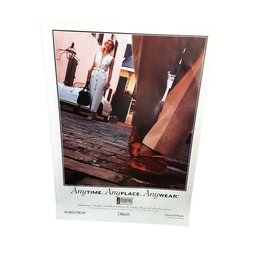1994 Johnston & Murphy J Murphy Shoes Vintage Print Ad Mens Fashion
